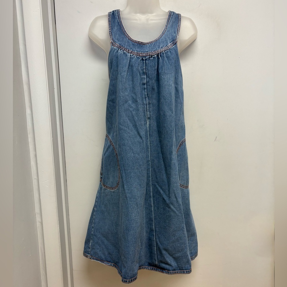 Vintage Joni Blair Denim Tent Shift Dress with Pockets – Size 15